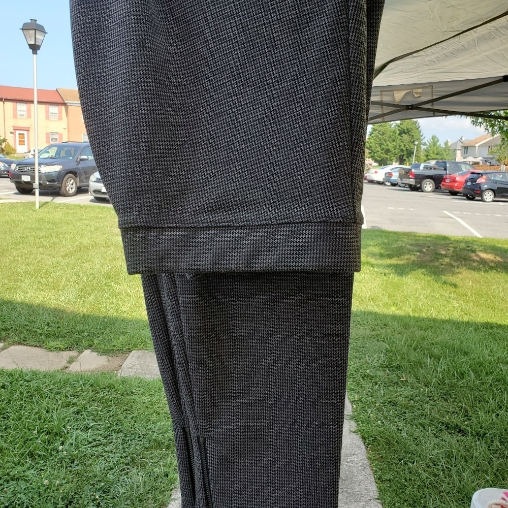 Herringbone pants.